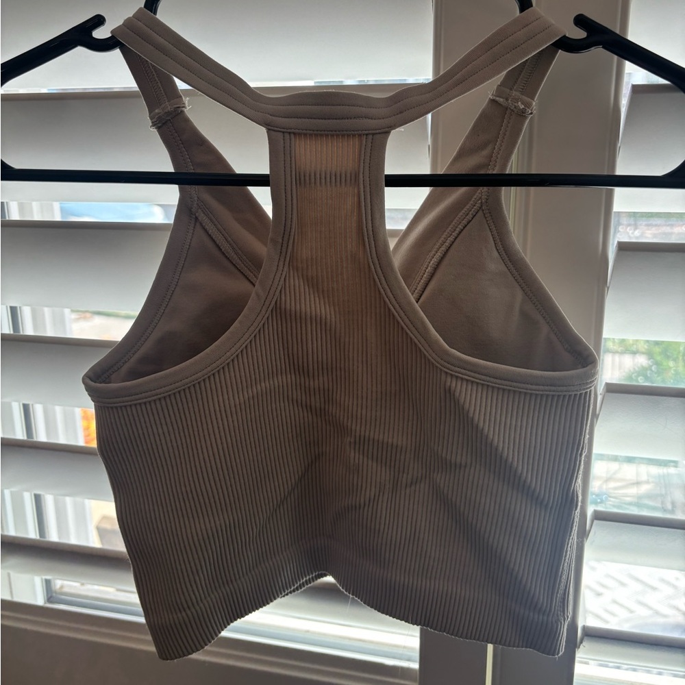 Women's Ribbed Halter Tops - Blue and Cream - Picture 6 of 9